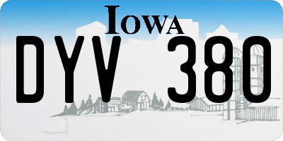 IA license plate DYV380