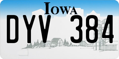 IA license plate DYV384