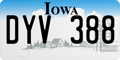 IA license plate DYV388