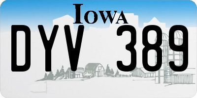 IA license plate DYV389
