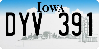 IA license plate DYV391