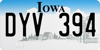 IA license plate DYV394