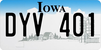 IA license plate DYV401