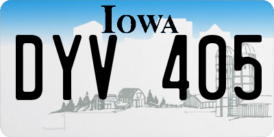 IA license plate DYV405