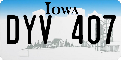 IA license plate DYV407