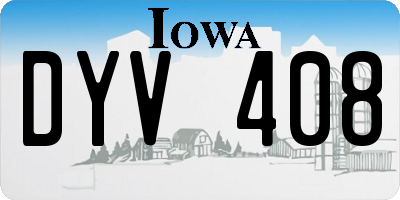 IA license plate DYV408