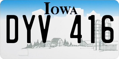 IA license plate DYV416