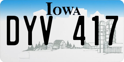 IA license plate DYV417