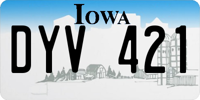 IA license plate DYV421