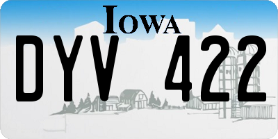 IA license plate DYV422