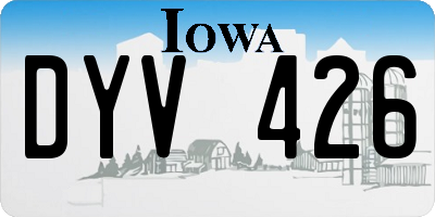 IA license plate DYV426