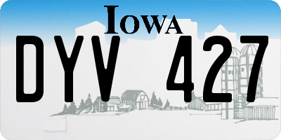 IA license plate DYV427