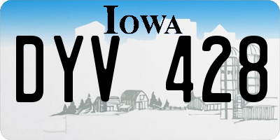 IA license plate DYV428