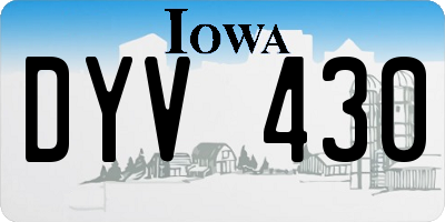 IA license plate DYV430