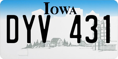 IA license plate DYV431