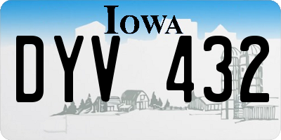 IA license plate DYV432