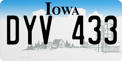 IA license plate DYV433