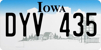 IA license plate DYV435