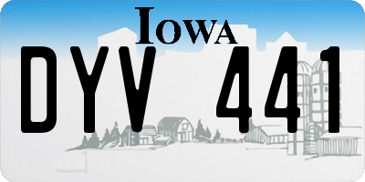 IA license plate DYV441