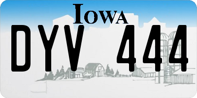 IA license plate DYV444