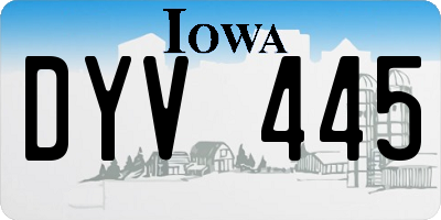 IA license plate DYV445