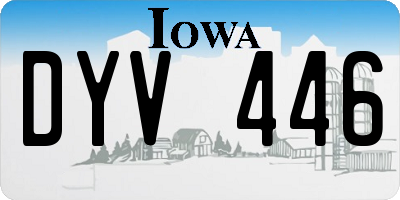 IA license plate DYV446