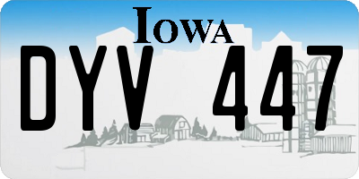 IA license plate DYV447