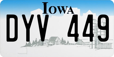 IA license plate DYV449