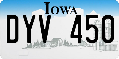 IA license plate DYV450