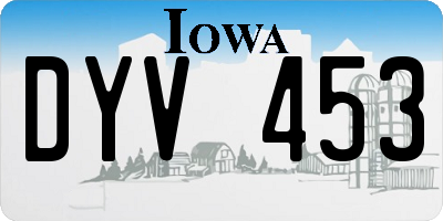IA license plate DYV453