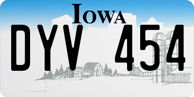 IA license plate DYV454