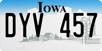 IA license plate DYV457