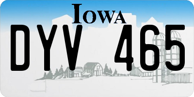 IA license plate DYV465