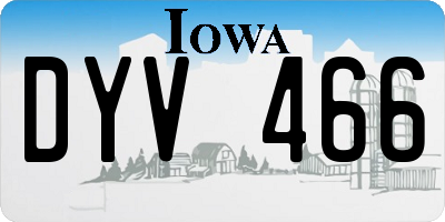 IA license plate DYV466