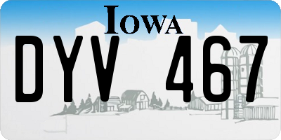 IA license plate DYV467