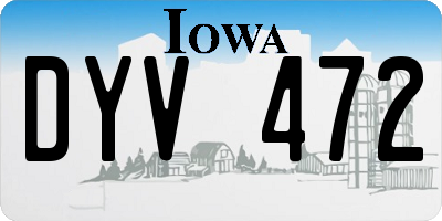 IA license plate DYV472