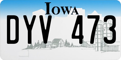 IA license plate DYV473