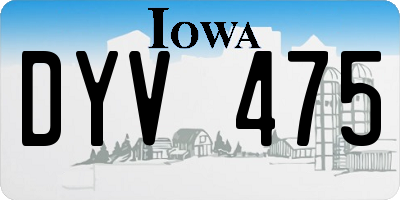 IA license plate DYV475