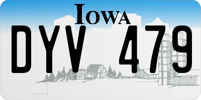 IA license plate DYV479