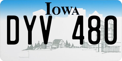 IA license plate DYV480