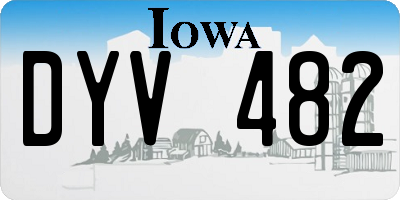 IA license plate DYV482