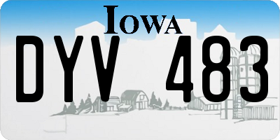 IA license plate DYV483