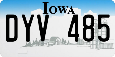 IA license plate DYV485