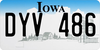 IA license plate DYV486