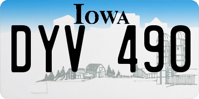 IA license plate DYV490