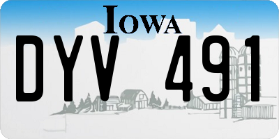 IA license plate DYV491