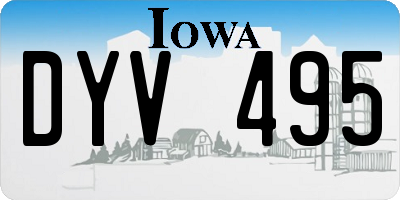 IA license plate DYV495