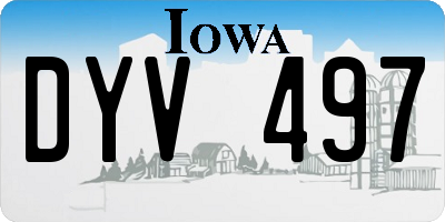 IA license plate DYV497