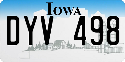 IA license plate DYV498