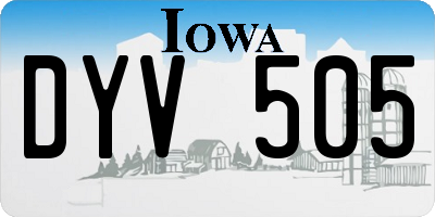 IA license plate DYV505